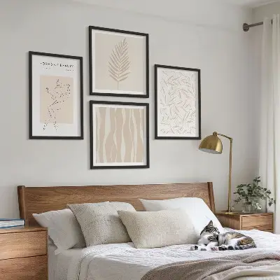 Set od 4 slike u okviru minimalistički biljni motivi