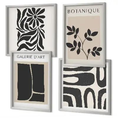 Komplet slika za spavaću sobu s motivom apstraktnih biljnih uzoraka