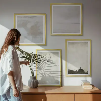 Komplet slika za spavaću sobu s motivom teksture jata ptica