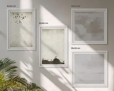 Komplet slika za spavaću sobu s motivom teksture jata ptica