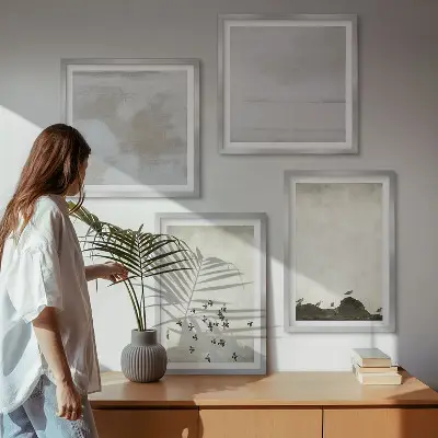 Minimalističke ptice u letu set od 4 slike u okviru