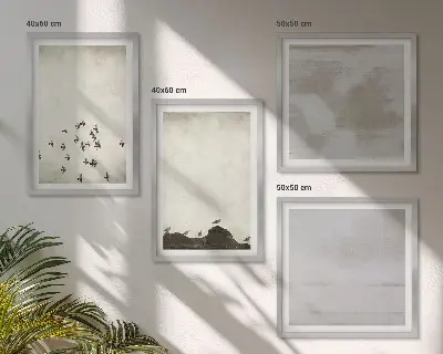 Minimalističke ptice u letu set od 4 slike u okviru