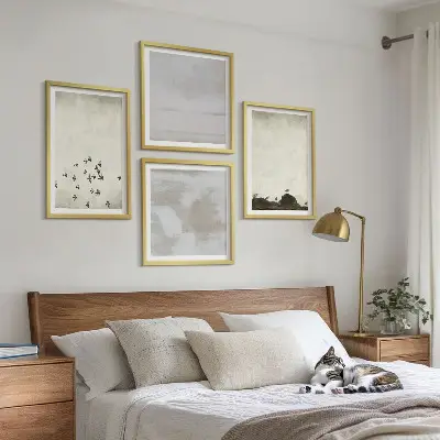 Minimalističke ptice u letu set od 4 slike u okviru