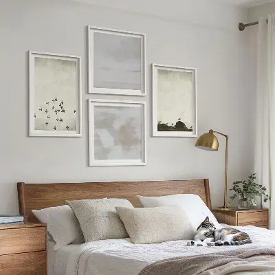 Minimalističke ptice u letu set od 4 slike u okviru