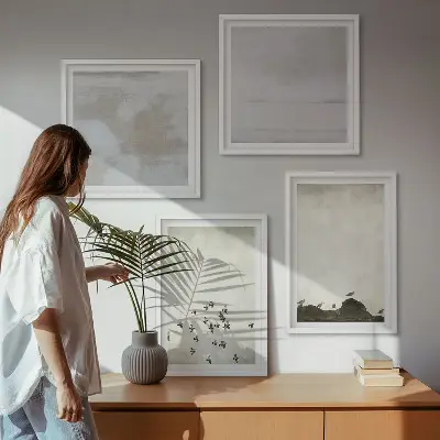 Minimalističke ptice u letu set od 4 slike u okviru