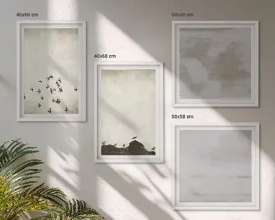 Minimalističke ptice u letu set od 4 slike u okviru