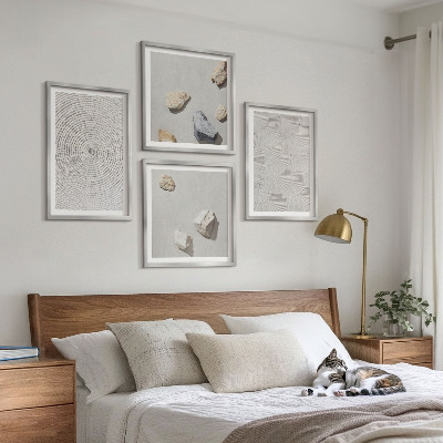Set 4 slike u okviru Geometrijski kartonski kamenčići