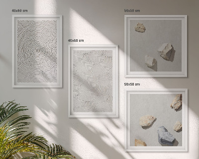 Set 4 slike u okviru Geometrijski kartonski kamenčići