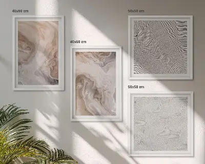 Dekorativni komplet slika za zid s uzorkom teksture mramornog kamena