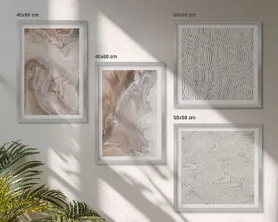 Komplet slika za spavaću sobu s motivom apstraktnog mramornog uzorka