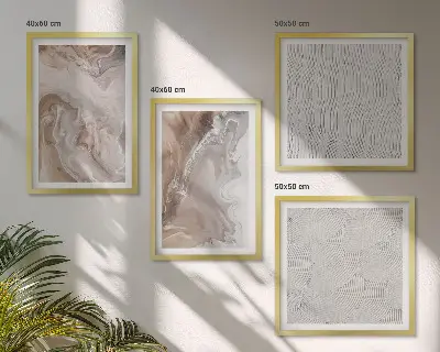 Komplet slika za spavaću sobu s motivom apstraktnog mramornog uzorka