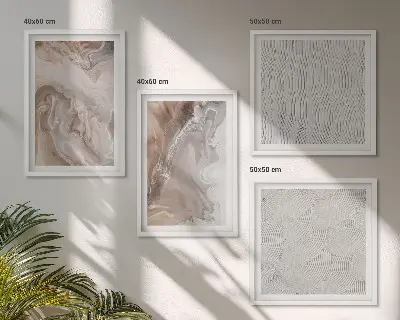 Komplet slika za spavaću sobu s motivom apstraktnog mramornog uzorka