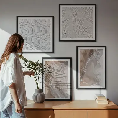 Komplet slika za spavaću sobu s motivom apstraktnog mramornog uzorka