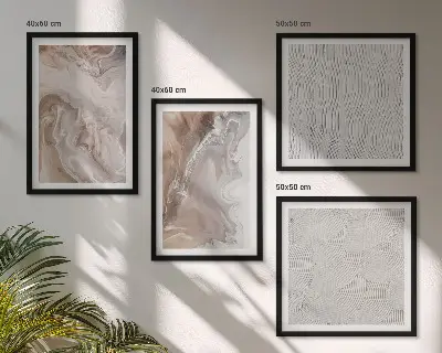 Komplet slika za spavaću sobu s motivom apstraktnog mramornog uzorka