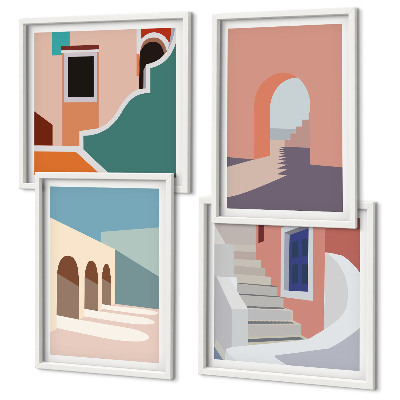 Komplet slika za spavaću sobu Pastelna minimalistička grafika