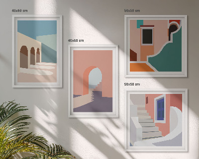 Komplet slika za spavaću sobu Pastelna minimalistička grafika