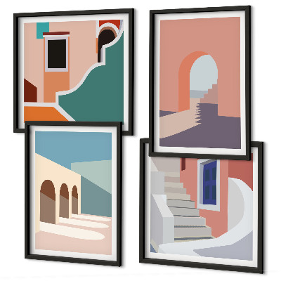 Komplet slika za spavaću sobu Pastelna minimalistička grafika