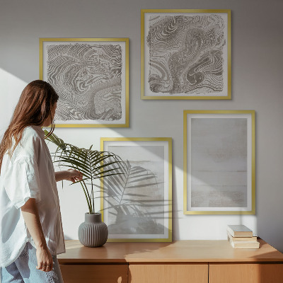 Set 4 slike u okviru Istrošene teksture modernog stila