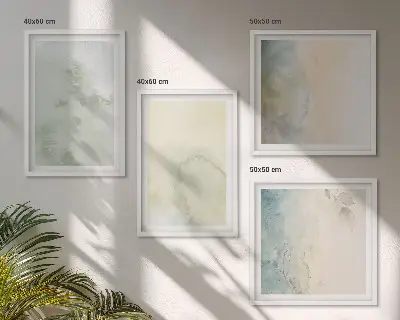 Dekorativni komplet zidnih slika s motivom teksture pastelnog akvarelnog platna