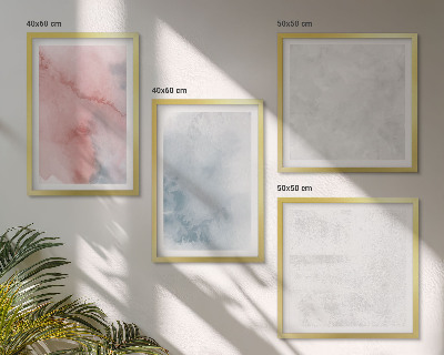 Set 4 slike u okviru Pastelne teksture akvarela
