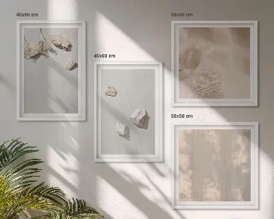 Komplet ukrasnih slika boho motivi s kamenjem za spavaću sobu