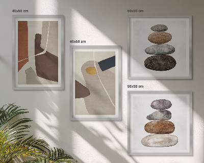 Set 4 slike u okviru Apstraktni boho oblici