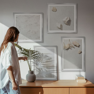 Set 4 slike u okviru Boho tekstura pješčanog kamenja