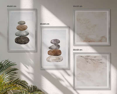 Komplet slika za spavaću sobu Hrpe kamenja u boho stilu