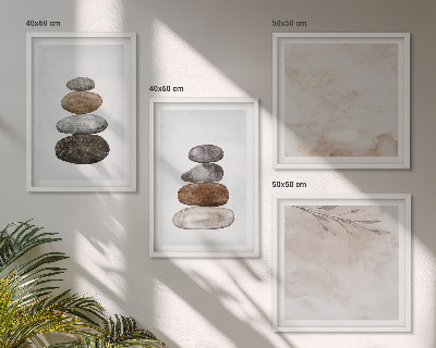 Komplet slika za spavaću sobu Hrpe kamenja u boho stilu