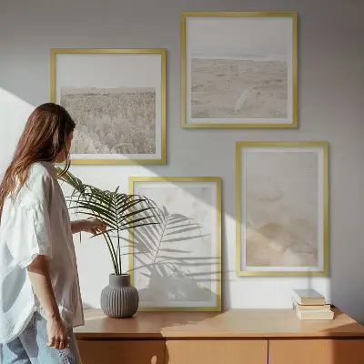 Dekorativni komplet zidnih slika s motivom pastelnih modernih tekstura