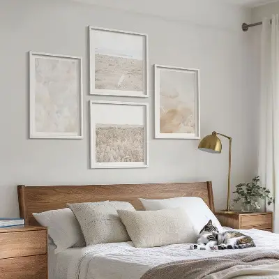 Dekorativni komplet zidnih slika s motivom pastelnih modernih tekstura
