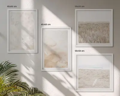 Dekorativni komplet zidnih slika s motivom pastelnih modernih tekstura