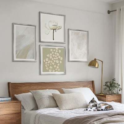 Komplet slika za spavaću sobu Cvijeće, moderne boho teksture