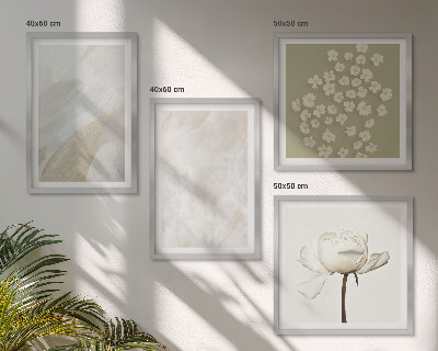 Komplet slika za spavaću sobu Cvijeće, moderne boho teksture
