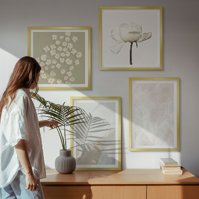 Komplet slika za spavaću sobu Cvijeće, moderne boho teksture
