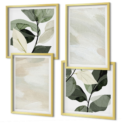 Set 4 slike u okviru Svijetle apstraktne boho boje