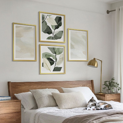 Set 4 slike u okviru Svijetle apstraktne boho boje