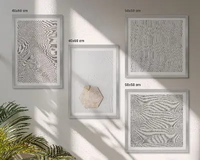 Komplet slika za spavaću sobu s motivom laganih boho tekstura pijeska