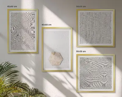 Komplet slika za spavaću sobu s motivom laganih boho tekstura pijeska