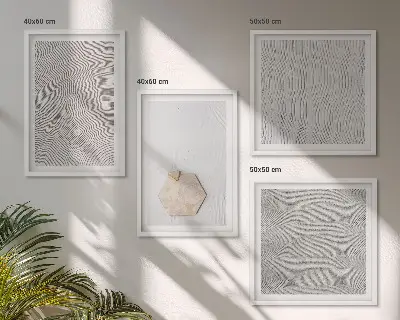 Komplet slika za spavaću sobu s motivom laganih boho tekstura pijeska