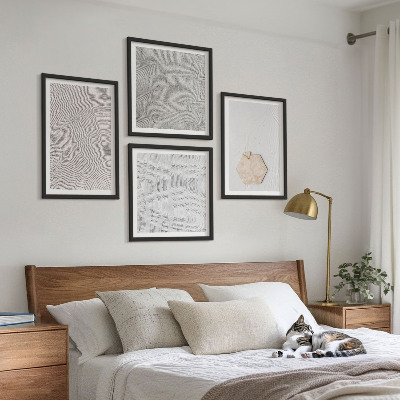 Komplet slika za spavaću sobu Lagane boho teksture pijeska