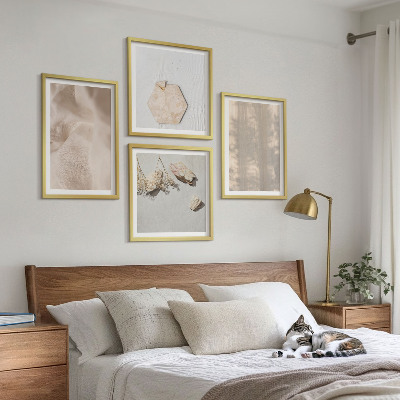 Set 4 slike u okviru Suptilne boho prirodne teksture