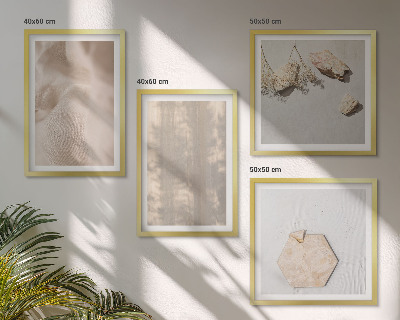 Set 4 slike u okviru Suptilne boho prirodne teksture