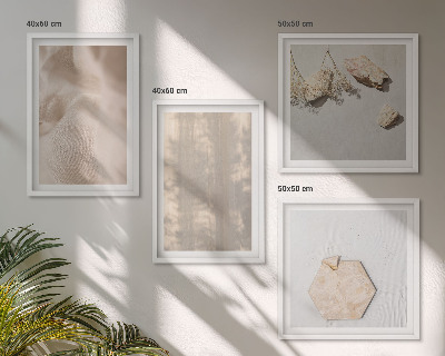 Set 4 slike u okviru Suptilne boho prirodne teksture