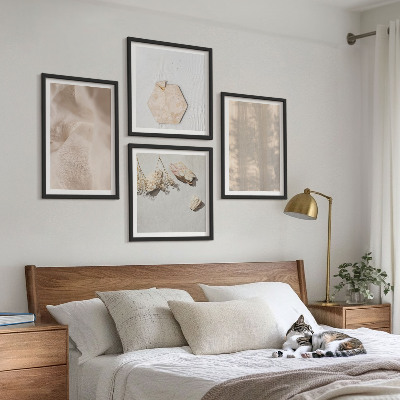Set 4 slike u okviru Suptilne boho prirodne teksture