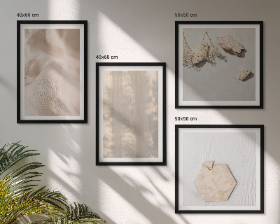 Set 4 slike u okviru Suptilne boho prirodne teksture