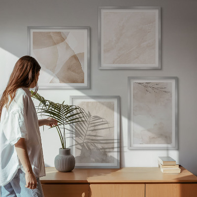 Komplet slika za spavaću sobu Akvarel boje boho teksture
