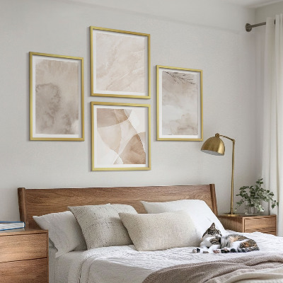 Komplet slika za spavaću sobu Akvarel boje boho teksture