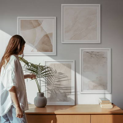 Komplet slika za spavaću sobu Akvarel boje boho teksture
