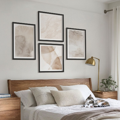 Komplet slika za spavaću sobu Akvarel boje boho teksture